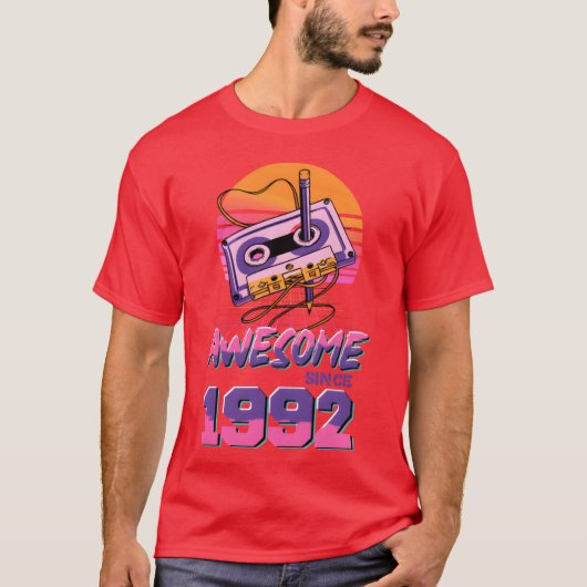 ネオンカセット 1992 リバイバル ギフト Tシャツ (正面)