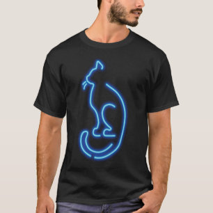 ネオンカッコいいネコ Tシャツ