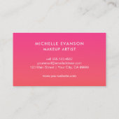 ネオンカッコいいピンクオレンジ色グラデーション 名刺 (裏面)