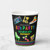 ネオンカッコいい80の誕生日パーティー 紙コップ (裏面)
