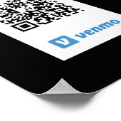 ネオンカップケーキスキャンしてQRコードの署名を支払う ポスター (角)