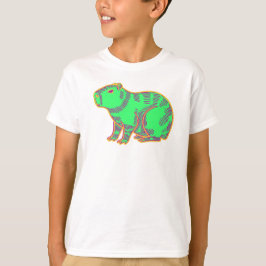 ネオンカピバラ キッズTシャツ – かわいいカラフルな動物 Tシャツ