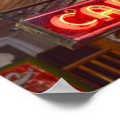 ネオンカフェサイン，ジェファーソン，テキサス州 ポスター (角)