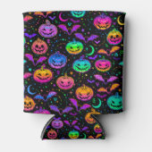 ネオンカボチャこうもりムーンズアンドスターズ 缶クーラー (正面)