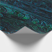 ネオンカモフラージュ暗い迷彩柄テクスチャパターン ラッピングペーパー (角)