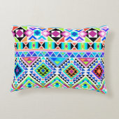 ネオンカラフルアステカプリント アクセントクッション (裏面)