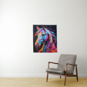 ネオンカラフルウマのタペストリー タペストリー (インサイチュ)