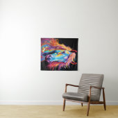 ネオンカラフルウマのタペストリー タペストリー (インサイチュ(横))