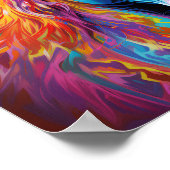 ネオンカラフルウマプリント ポスター (角)