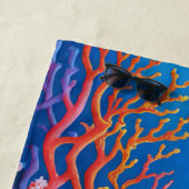 ネオンカラフルオレンジ海コーラルパーソナライズされた ビーチタオル (インサイチュ)