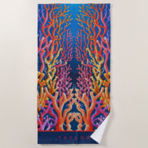 ネオンカラフルオレンジ海コーラルパーソナライズされた