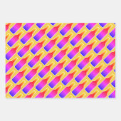 ネオンカラフルカラービールボトルシルエットプリント ラッピングペーパーシート (正面2)