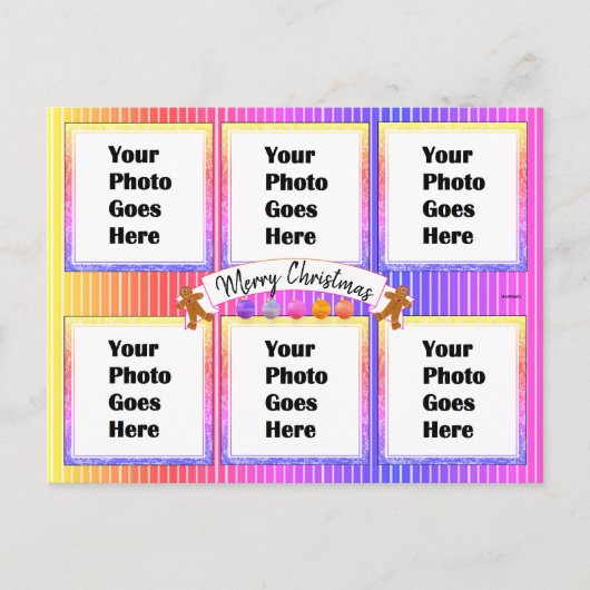 ネオンカラフルクリスマスポストカードHAMbWG ポストカード (正面)