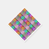 ネオンカラフルクリスマスライト スタンダードカクテルナプキン (角)