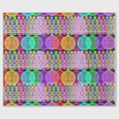 ネオンカラフルクリスマスライト ラッピングペーパー (フラット)