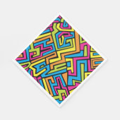 ネオンカラフルグラフィティ通りアートパターン スタンダードランチョンナプキン (角)