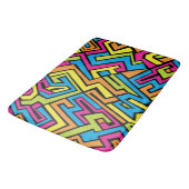 ネオンカラフルグラフィティ通りアートパターン バスマット (アングル)