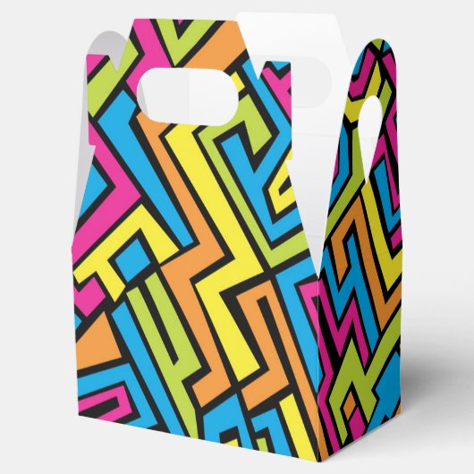 ネオンカラフルグラフィティ通りアートパターン フェイバーボックス (オープン)