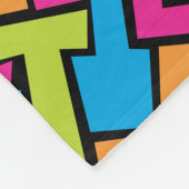 ネオンカラフルグラフィティ通りアートパターン フリースブランケット (角)