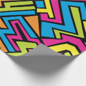 ネオンカラフルグラフィティ通りアートパターン ラッピングペーパー (角)