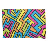 ネオンカラフルグラフィティ通りアートパターン 枕カバー (正面左)