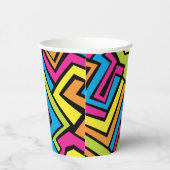 ネオンカラフルグラフィティ通りアートパターン 紙コップ (右)