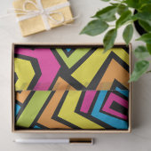 ネオンカラフルグラフィティ通りアートパターン 薄葉紙 (ギフト)