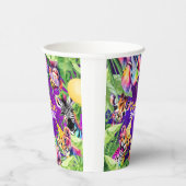 ネオンカラフルグローサファリジャングルパーティー動物 紙コップ (右)