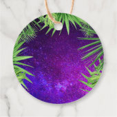 ネオンカラフルグローサファリパーティー動物ありがとう フェイバータグ (裏面)