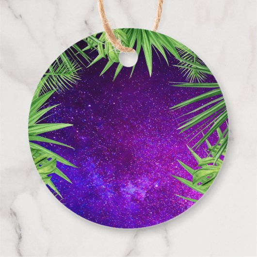 ネオンカラフルグローサファリパーティー動物ありがとう フェイバータグ (裏面)