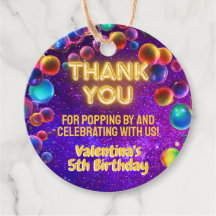 ネオンカラフルグローバブル誕生日パーティーありがとう