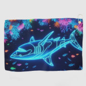 ネオンカラフルサメ ゴルフタオル (横)
