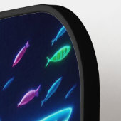 ネオンカラフルサメ ピックルボールラケット (左詳細)