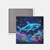 ネオンカラフルサメ マグネット (正面/裏面)
