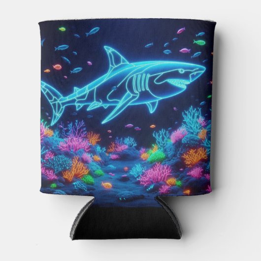 ネオンカラフルサメ 缶クーラー (正面)