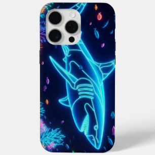 ネオンカラフルサメ iPhone 15 PRO MAXケース