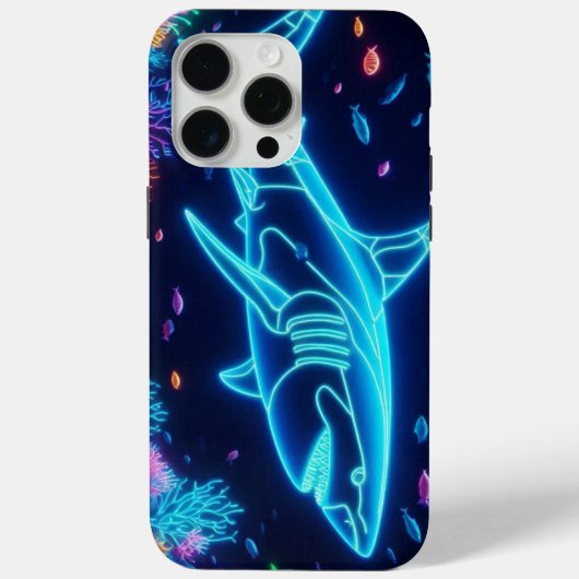 ネオンカラフルサメ Case-Mate iPhoneケース (裏面)