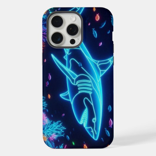 ネオンカラフルサメ iPhoneケース (裏面)