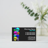 ネオンカラフルスカルカカスタムード 名刺 (スタンド正面)