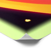 ネオンカラフルスパイラル抽象芸術アート ポスター (角)