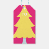 ネオンカラフルタイポグラフィックHO HOクリスマスツリー ギフトタグ (裏面)