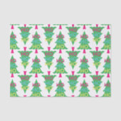 ネオンカラフルタイポグラフィックHO HOクリスマスツリー 薄葉紙 (正面)