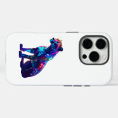 ネオンカラフルチータアート白熱［赤熱］光を放つ – 野猫 Case-Mate iPhoneケース (裏面 (横))