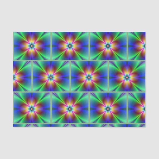 ネオンカラフルデイジーティッシュペーパー 薄葉紙 (正面)