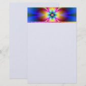 ネオンカラフルデイジー文具 便箋 (正面/裏面)