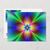 ネオンカラフルデイジー ポストカード (正面/裏面)