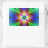 ネオンカラフルデイジー 長方形シール (バッグ)