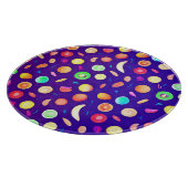 ネオンカラフルトロピカルフルーツパターン カッティングボード (角)