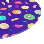 ネオンカラフルトロピカルフルーツパターン カッティングボード (角)