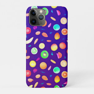 ネオンカラフルトロピカルフルーツパターン iPhone 11 PROケース